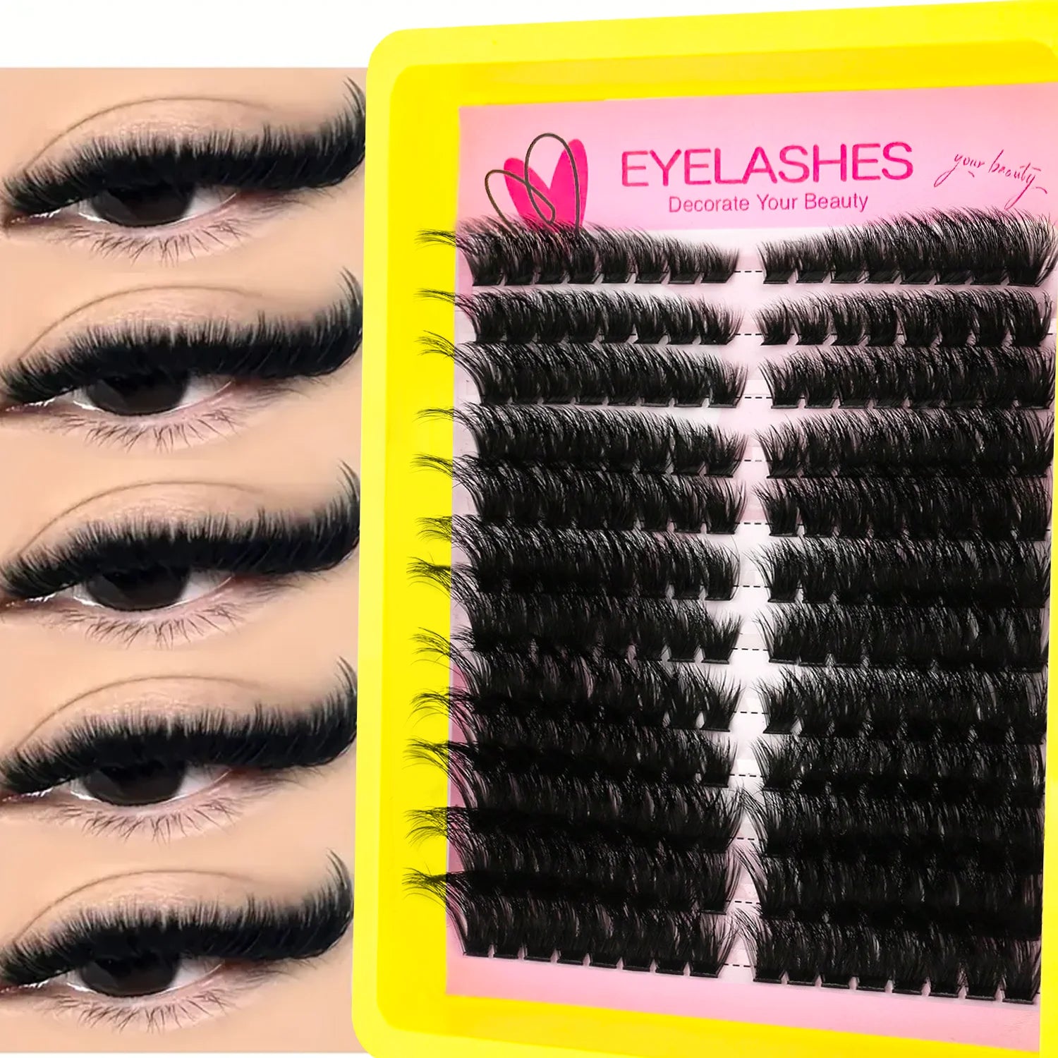 Soft Natural Lash Cluster Extensions Kit