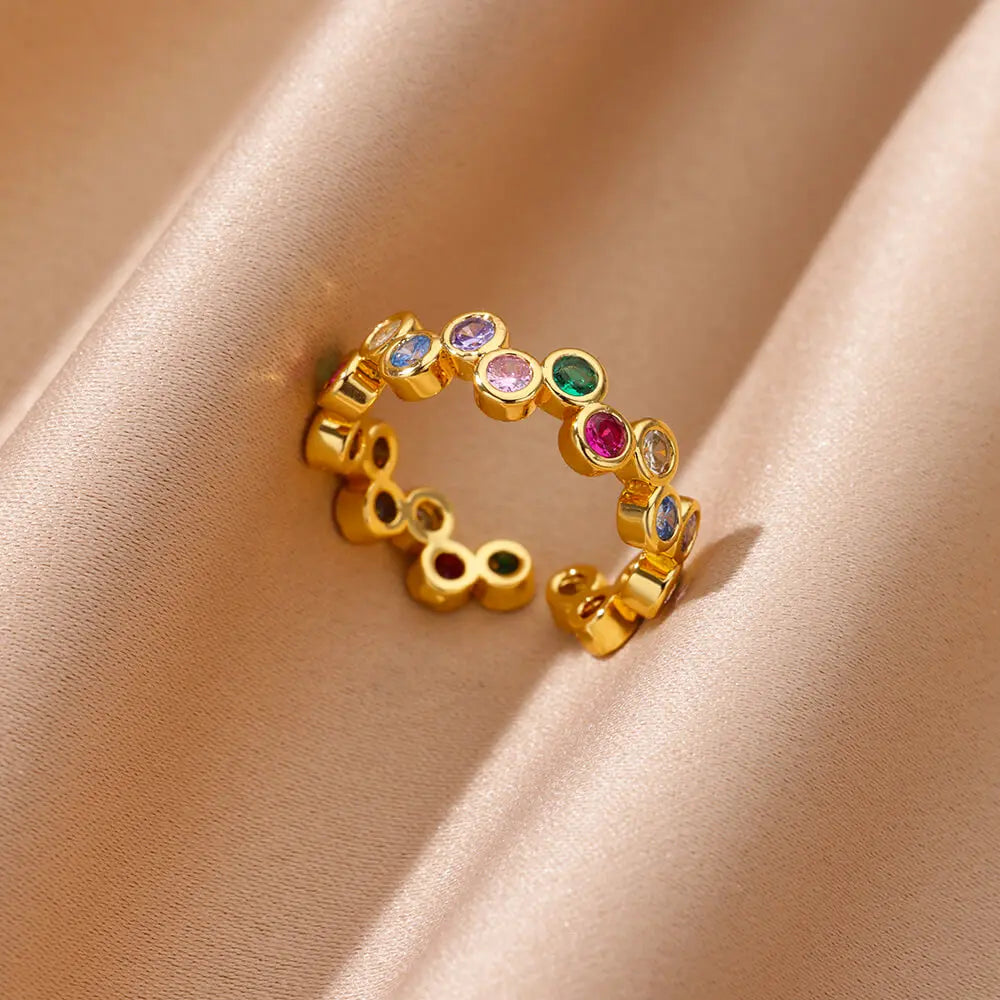 Zircon Heartband Ring