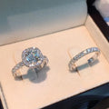 Crystal Commitment Ring Set Everyday